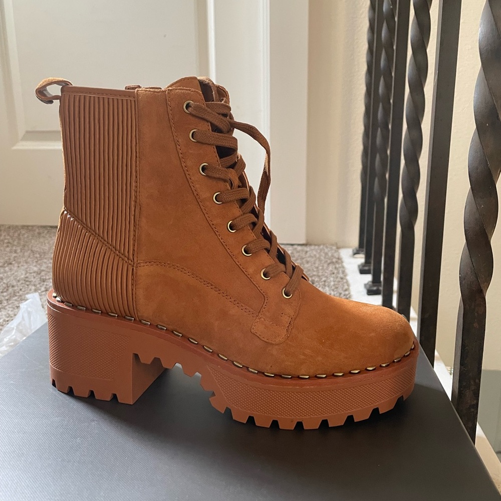 Vince Camuto Laced Suede Ankle Boots *BRAND NEW*